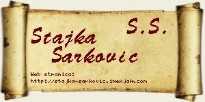 Stajka Šarković vizit kartica